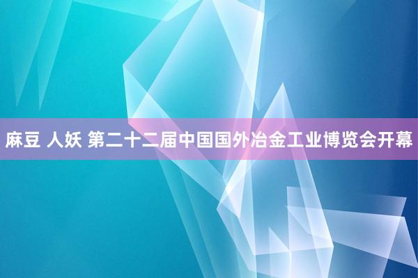 麻豆 人妖 第二十二届中国国外冶金工业博览会开幕