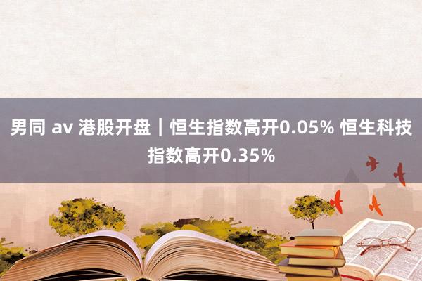 男同 av 港股开盘｜恒生指数高开0.05% 恒生科技指数高开0.35%