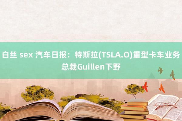 白丝 sex 汽车日报：特斯拉(TSLA.O)重型卡车业务总裁Guillen下野