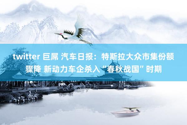 twitter 巨屌 汽车日报：特斯拉大众市集份额骤降 新动力车企杀入“春秋战国”时期