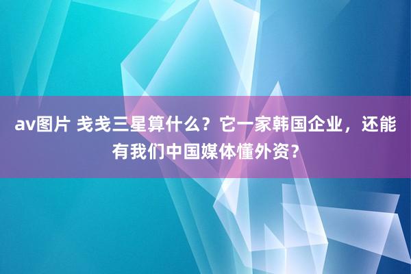 av图片 戋戋三星算什么？它一家韩国企业，还能有我们中国媒体懂外资？