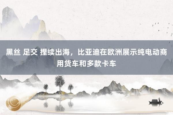 黑丝 足交 捏续出海，比亚迪在欧洲展示纯电动商用货车和多款卡车