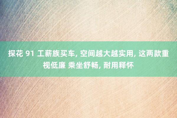 探花 91 工薪族买车， 空间越大越实用， 这两款重视低廉 乘坐舒畅， 耐用释怀