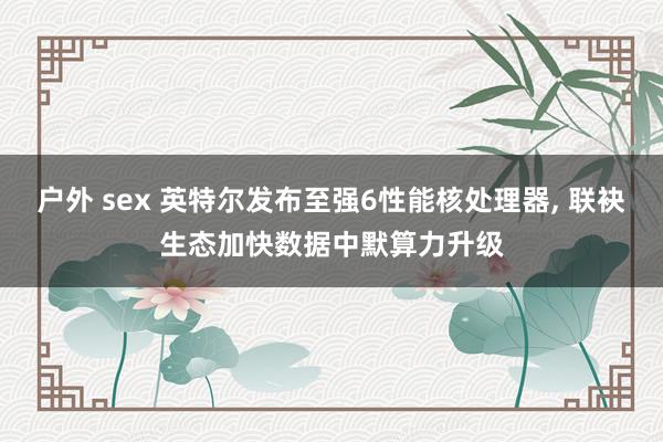 户外 sex 英特尔发布至强6性能核处理器， 联袂生态加快数据中默算力升级