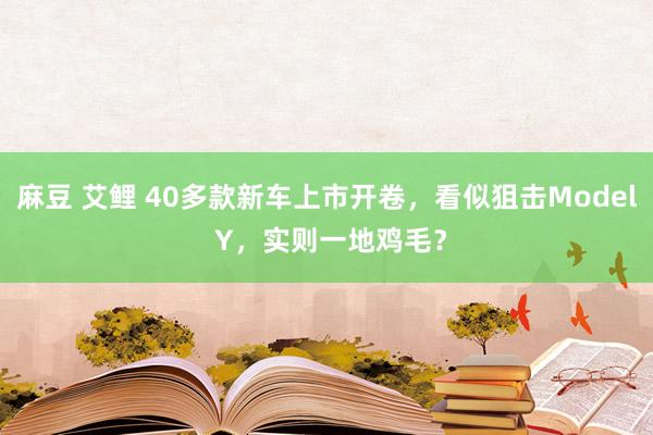 麻豆 艾鲤 40多款新车上市开卷，看似狙击Model Y，实则一地鸡毛？