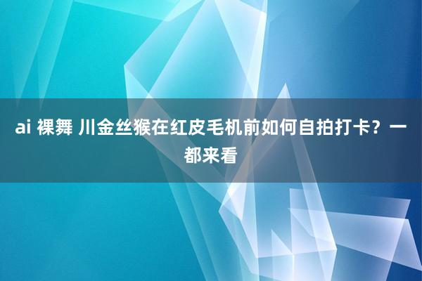 ai 裸舞 川金丝猴在红皮毛机前如何自拍打卡？一都来看