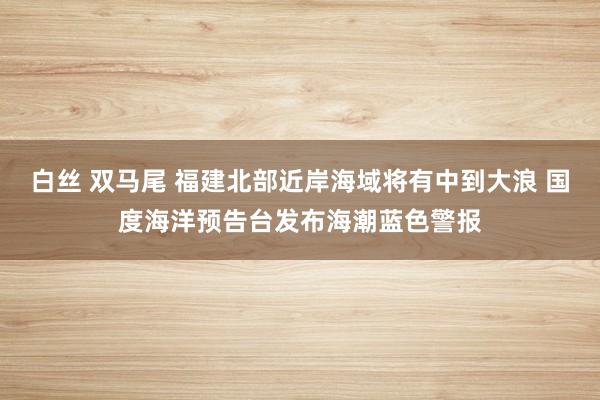 白丝 双马尾 福建北部近岸海域将有中到大浪 国度海洋预告台发布海潮蓝色警报