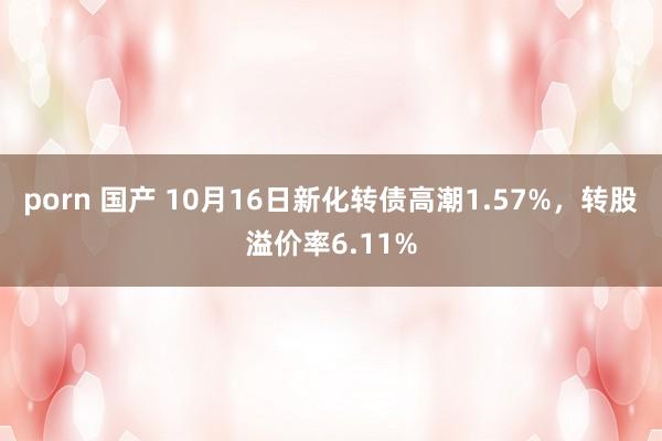 porn 国产 10月16日新化转债高潮1.57%，转股溢价率6.11%