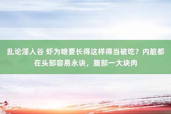 乱论淫人谷 虾为啥要长得这样得当被吃？内脏都在头部容易永诀，腹部一大块肉