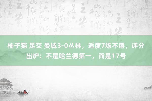 柚子猫 足交 曼城3-0丛林，适度7场不堪，评分出炉：不是哈兰德第一，而是17号